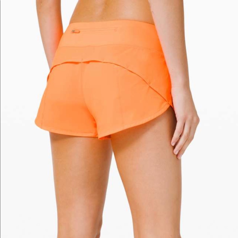 Brand New Highlight Orange Lululemon Speed Up Short